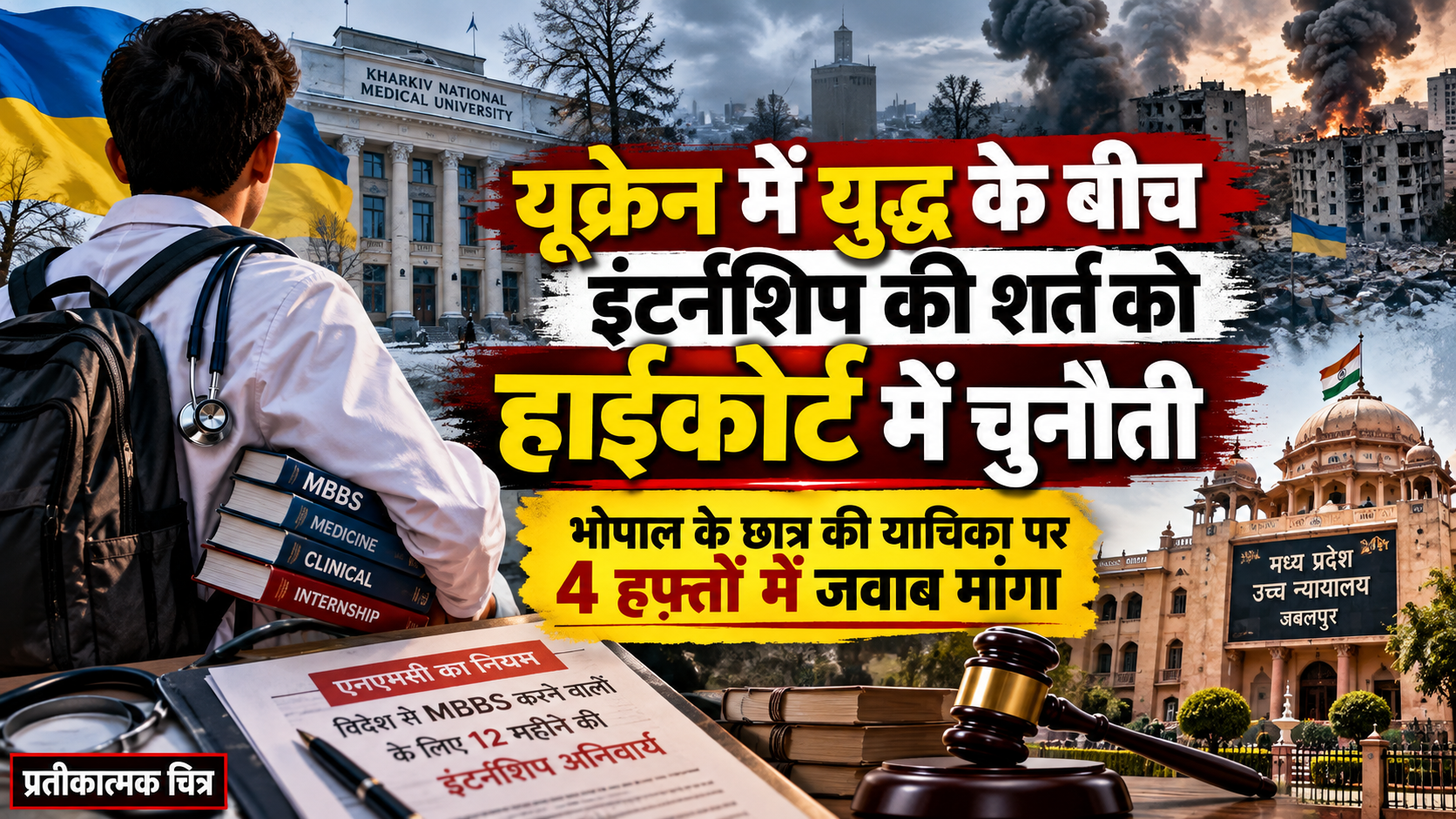 भोपाल के 24 वर्षीय एमबीबीएस छात्र ने NMC के नियमों पर उठाए सवाल, हाईकोर्ट ने 4 हफ्तों में जवाब मांगा