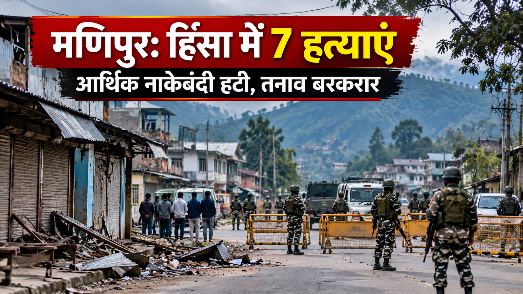 मणिपुर में फिर भड़की हिंसा: दो दिन में 7 हत्याएं, आर्थिक नाकेबंदी हटी लेकिन तनाव बरकरार