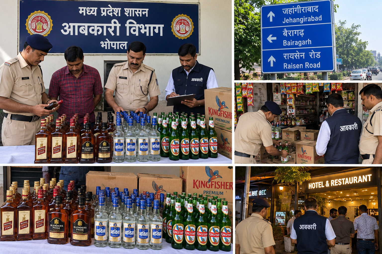 जहांगीराबाद-बैरागढ़ से 120 पाव शराब और 10 बीयर जब्त, आबकारी विभाग की कार्रवाई